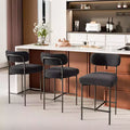 WARMOUNTS Set of 3 Upholstered Modern Counter Height Barstool