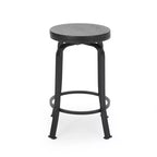 Tabourets de comptoir pivotants sans dossier GDFStudio Comet Modern Industrial Iron de 61,6 cm (lot de 2)