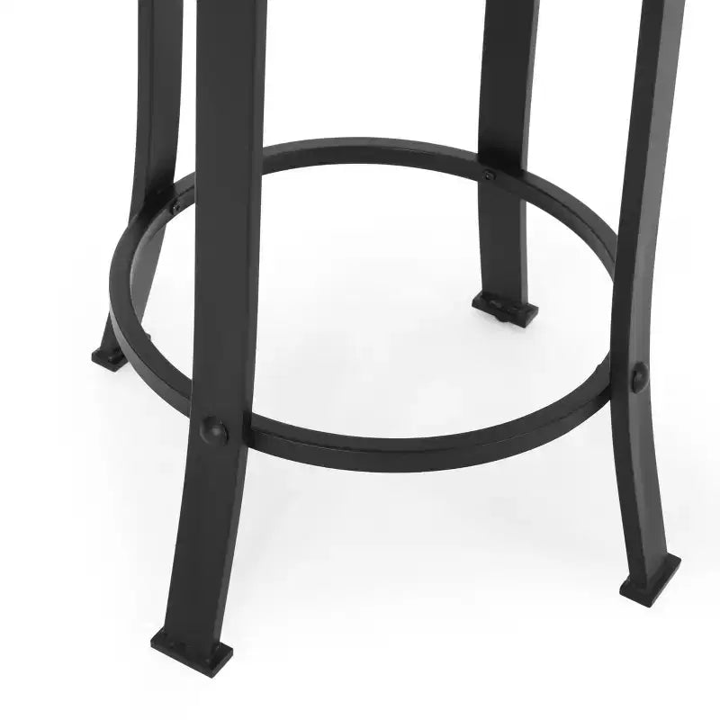 Tabourets de comptoir pivotants sans dossier GDFStudio Comet Modern Industrial Iron de 61,6 cm (lot de 2)