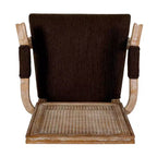 Chaises de salle à manger rembourrées GDFStudio Zentner en bois et cannage de style champêtre (lot de 2)