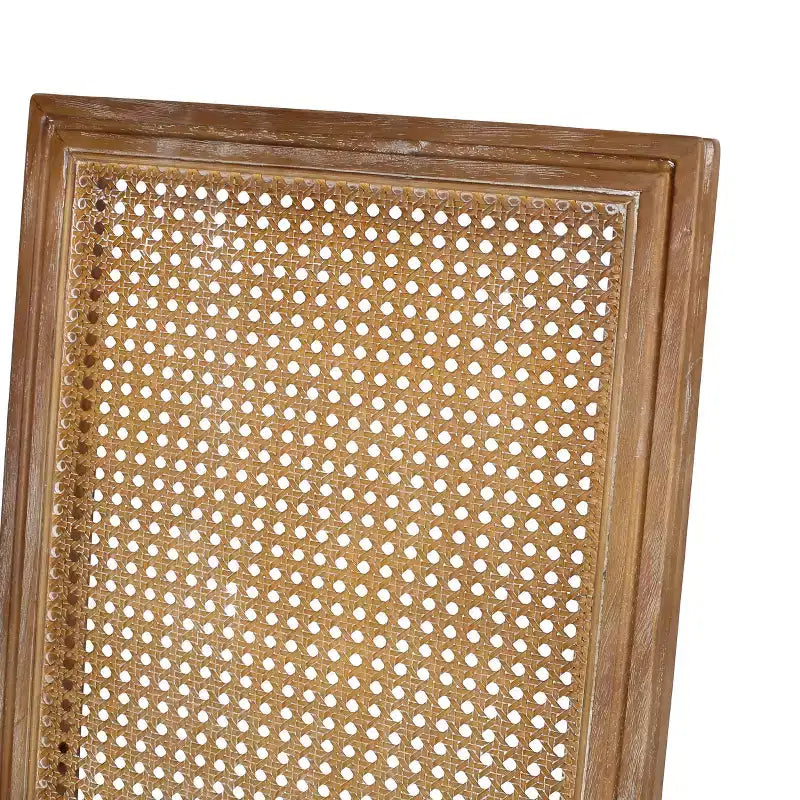 Chaises de salle à manger rembourrées GDFStudio Zentner en bois et cannage de style champêtre (lot de 2)