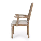 Chaises de salle à manger rembourrées GDFStudio Zentner en bois et cannage de style champêtre (lot de 2)