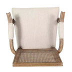 Chaises de salle à manger rembourrées GDFStudio Zentner en bois et cannage de style champêtre (lot de 2)