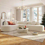 Christopher Knight Home Patrick 122 Canapé d'angle moderne très grand en chenille avec oreillers
