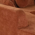 Christopher Knight Home Patrick 122 Canapé d'angle moderne très grand en chenille avec oreillers