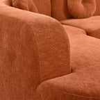 Christopher Knight Home Patrick 122 Canapé d'angle moderne très grand en chenille avec oreillers