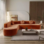 Christopher Knight Home Patrick 122 Canapé d'angle moderne très grand en chenille avec oreillers