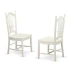 Chaises de salle à manger HomeStock Rustic Retreat - Chaises de cuisine à dossier à lattes en bois, lot de 2