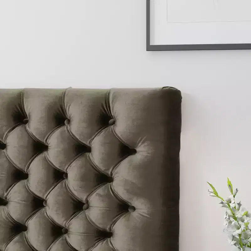 Tête de lit capitonnée réglable pour grand lit GDFStudio Brunet Contemporary