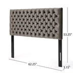 Tête de lit capitonnée réglable pour grand lit GDFStudio Brunet Contemporary