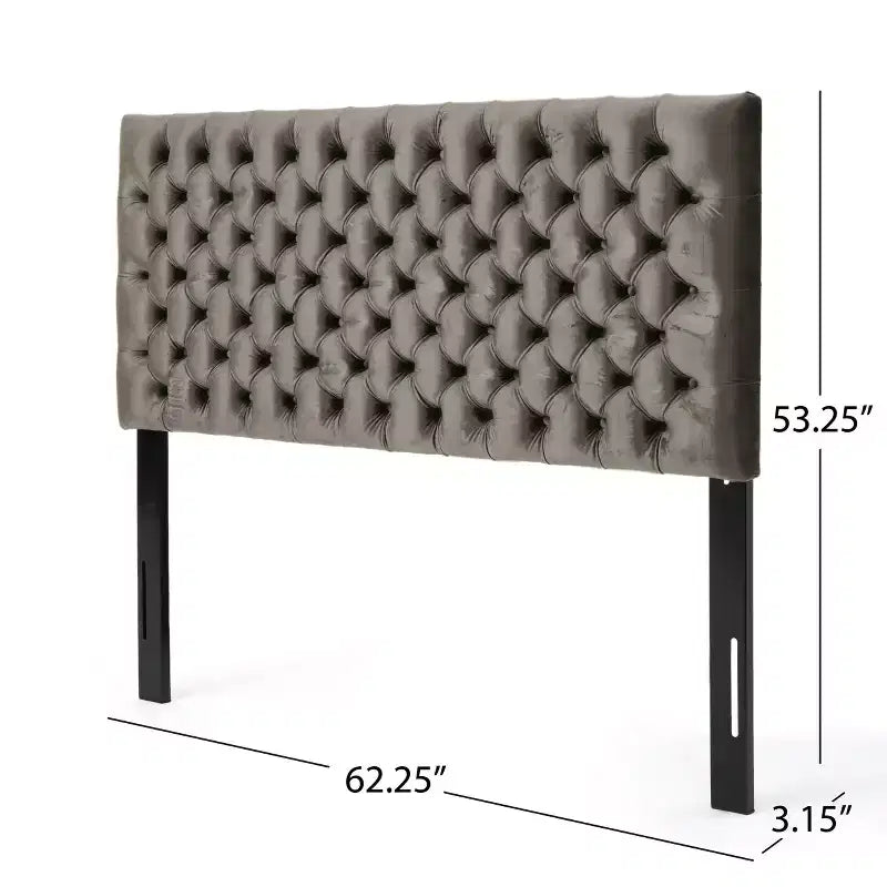 Tête de lit capitonnée réglable pour grand lit GDFStudio Brunet Contemporary