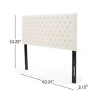 Tête de lit capitonnée réglable pour grand lit GDFStudio Brunet Contemporary