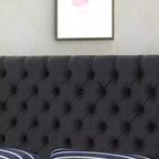 Tête de lit capitonnée réglable pour grand lit GDFStudio Brunet Contemporary