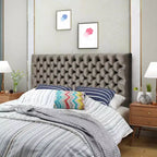 Tête de lit capitonnée réglable pour grand lit GDFStudio Brunet Contemporary
