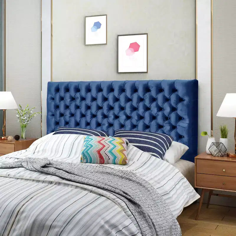 Tête de lit capitonnée réglable pour grand lit GDFStudio Brunet Contemporary