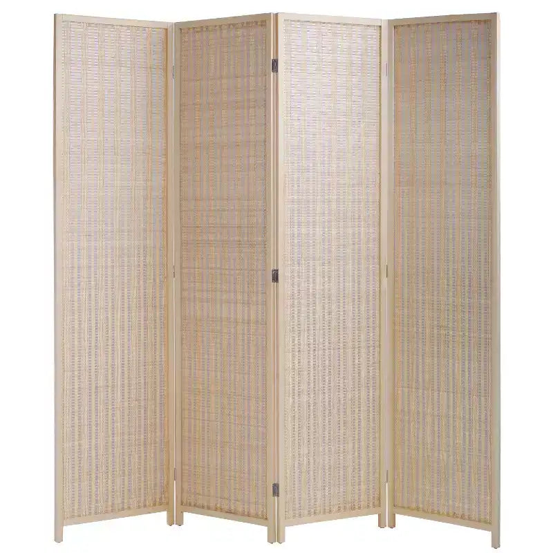 BestMassage Séparateur de pièce 4/6 panneaux 1,8 m de haut en bambou Paravent portatif