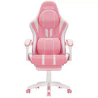 Fauteuil de massage et de jeu extra-large Hoffree, Fauteuil de bureau ergonomique pour PC avec repose-pieds et réglable