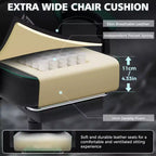 Fauteuil de jeu de massage en cuir Hoffree, chaise de bureau ergonomique pour PC avec repose-pieds et réglable