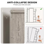 Commode à 5 tiroirs pour chambre à coucher, commode avec poignées encastrées, meuble de rangement en bois pour salon, chambre d'enfant, couloir