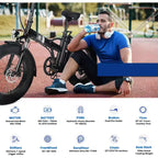 Vélo électrique pour adultes, E-Bike pliant avec pneus larges 20 x 4,0, batterie amovible 48 V et 7 vitesses, idéal pour les trajets quotidiens