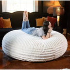 Jaxx Cocoon 1,8 m – Grand pouf pour adultes, fausse fourrure de luxe de qualité supérieure