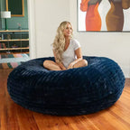 Jaxx Cocoon 1,8 m – Grand pouf pour adultes, fausse fourrure de luxe de qualité supérieure