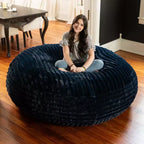 Jaxx Cocoon 1,8 m – Grand pouf pour adultes, fausse fourrure de luxe de qualité supérieure