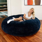 Jaxx Cocoon 1,8 m – Grand pouf pour adultes, fausse fourrure de luxe de qualité supérieure
