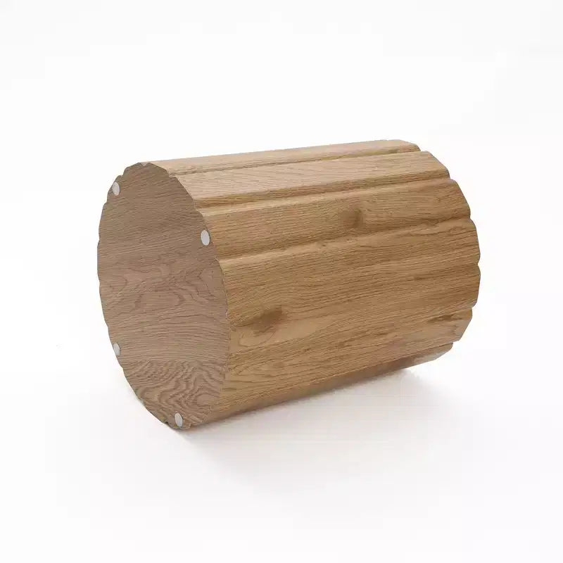 LuxenHome Table d'appoint ronde de 48 cm, Table d'appoint avec plateau en faux marbre, Petite table d'appoint pour salon, chambre à coucher, canapé Marron