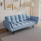 57 Blue Sofa Soft Two Armrests Throw Pillow Pillow Comfortable Fit Apartment Bedroom Small Space