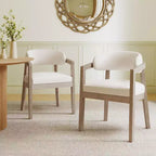 Christopher Knight Home Darien - Chaises de salle à manger rembourrées en bois d'hévéa (Lot de 2)