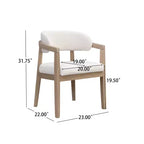 Christopher Knight Home Darien - Chaises de salle à manger rembourrées en bois d'hévéa (Lot de 2)