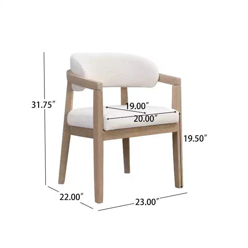 Christopher Knight Home Darien - Chaises de salle à manger rembourrées en bois d'hévéa (Lot de 2)