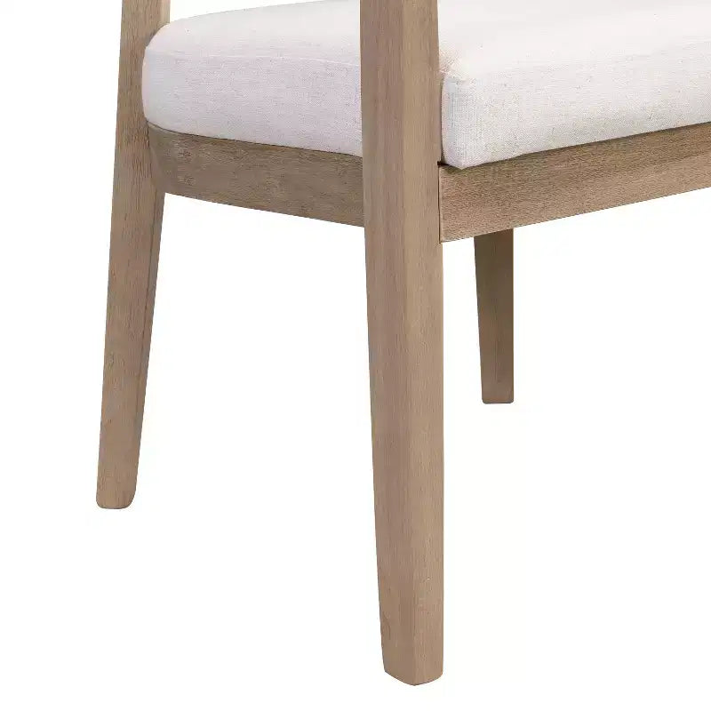 Christopher Knight Home Darien - Chaises de salle à manger rembourrées en bois d'hévéa (Lot de 2)