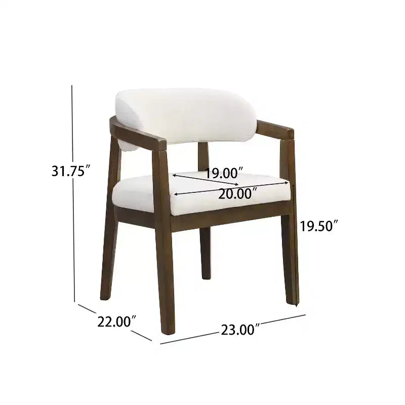 Christopher Knight Home Darien - Chaises de salle à manger rembourrées en bois d'hévéa (Lot de 2)