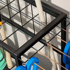Outsunny Organisateur d'outils de jardin pour garage, étagère de rangement d'outils de jardin à 3 niveaux avec crochets