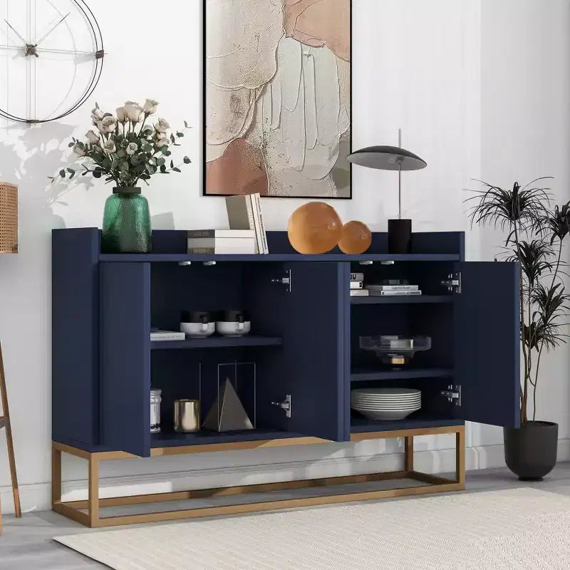 Buffet moderne Whisen, élégant meuble de rangement avec grand espace de rangement pour salle à manger, entrée
