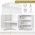 Buffet moderne Whisen, élégant meuble de rangement avec grand espace de rangement pour salle à manger, entrée