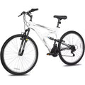hykolity 26 27.5 Wheel Mountain Bike, 18 Speed MTB Bicycle with Full Suspension, Adjustable Saddle for Outdoor Cycling Men Women