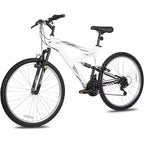 hykolity 26 27.5 Wheel Mountain Bike, 18 Speed MTB Bicycle with Full Suspension, Adjustable Saddle for Outdoor Cycling Men Women