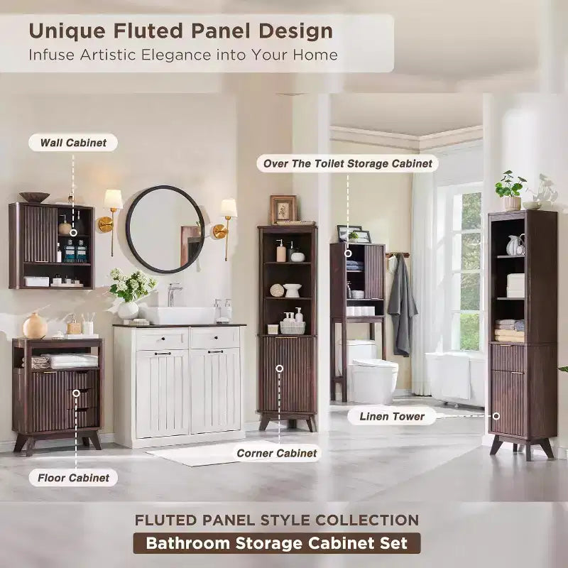 Meuble mural de salle de bain avec porte coulissante, armoire murale en bois avec étagère réglable et plateau imitation marbre, à placer au-dessus des toilettes, meuble de salle de bain