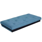 VECELO Banc de Rangement Pliant 46/30/15/11.8, Coffre de Rangement, Tabouret Repose-Pieds en Tissu de Lin, Poufs de Rangement, Pouf de Rangement Pliant