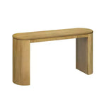 Console de table courbée Whisen avec un design unique à rayures verticales pour le salon, le bureau et l'entrée