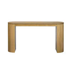 Console de table courbée Whisen avec un design unique à rayures verticales pour le salon, le bureau et l'entrée