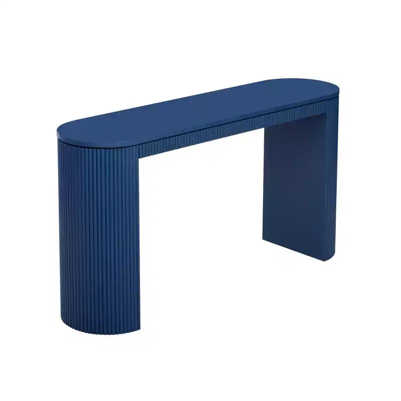 Console de table courbée Whisen avec un design unique à rayures verticales pour le salon, le bureau et l'entrée