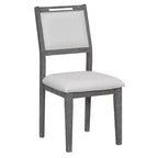 Whisen Ensemble de 6 pièces de table et chaises de salle à manger de cuisine rétro pour 6 personnes, ensemble table et chaises de cuisine en bois avec banc, piètement à tréteaux, coussin moelleux