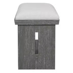 Whisen Ensemble de 6 pièces de table et chaises de salle à manger de cuisine rétro pour 6 personnes, ensemble table et chaises de cuisine en bois avec banc, piètement à tréteaux, coussin moelleux
