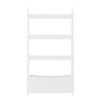 Étagère à livres ouverte Buzz & Bloom pour enfants avec 3 tablettes et bac de rangement inférieur, blanche