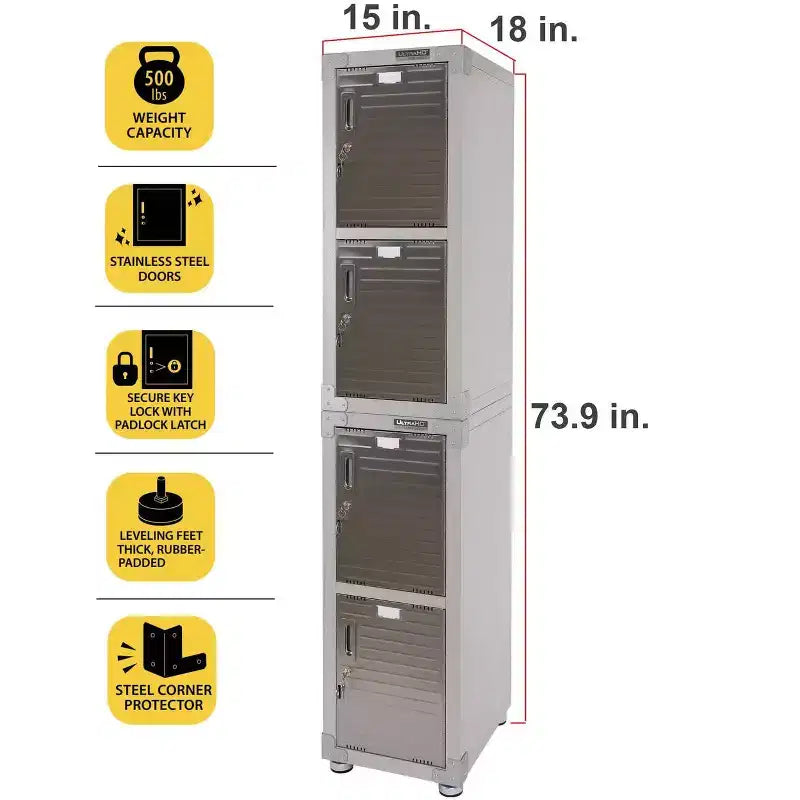 Armoire casier empilable Seville Classics UltraHD à 4 portes
