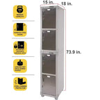 Armoire casier empilable Seville Classics UltraHD à 4 portes